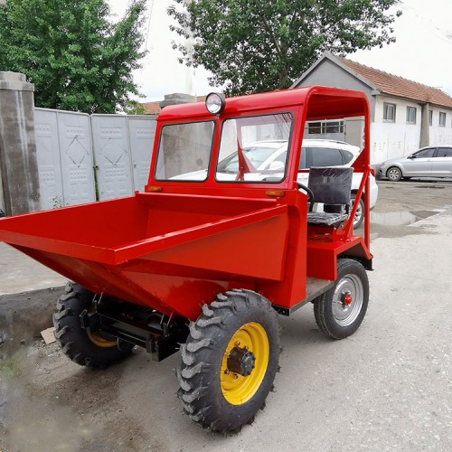 25马力翻斗车柴油工地卸料车 前翻斗自卸四轮蹦蹦车