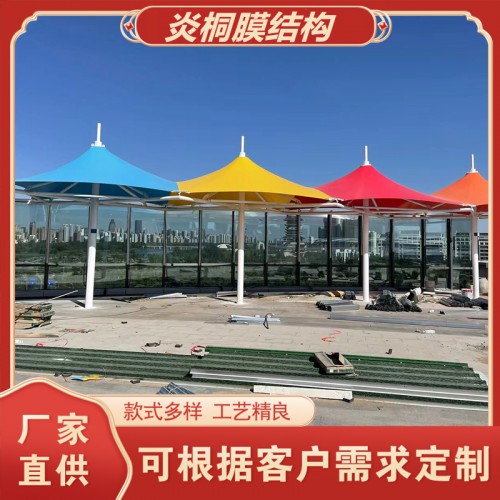 膜结构车棚 小区膜结构车棚定制 张拉膜自行车棚