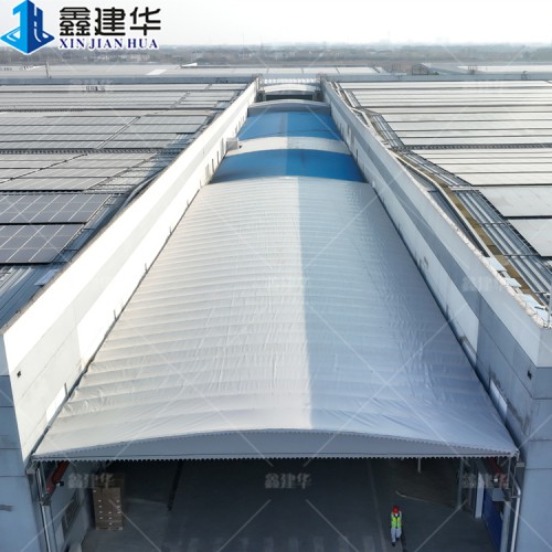 户外移动伸缩棚仓储电动推拉蓬工厂活动雨棚膜结构停车棚