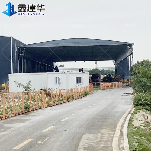 户外晴雨两用推拉棚 工厂临时仓库雨棚电动手动任选