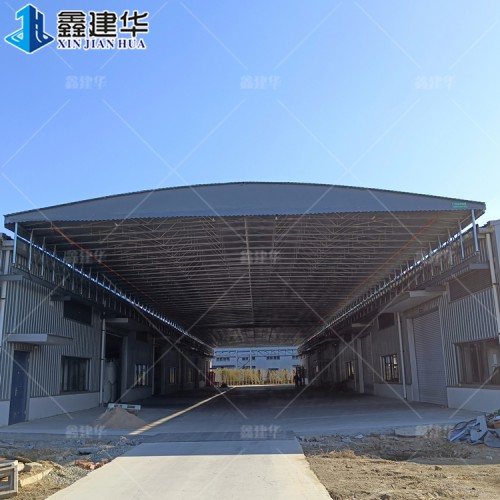 广东定制通道电动伸缩雨棚 大型仓库推拉棚经济实惠