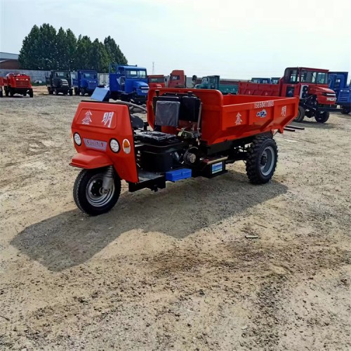 鑫明建筑工程工地柴油三轮车 农用工程液压自卸翻斗车 厂家批发