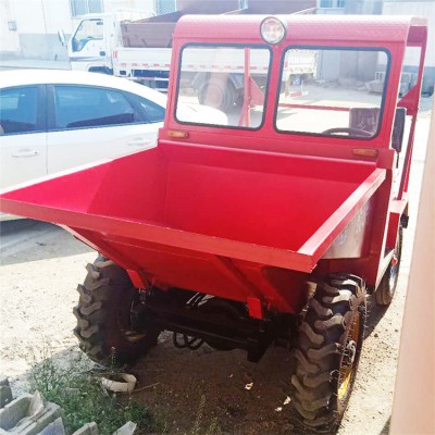 陕西榆林2吨前翻斗蹦蹦车 建筑工程前卸式四轮翻斗车批发