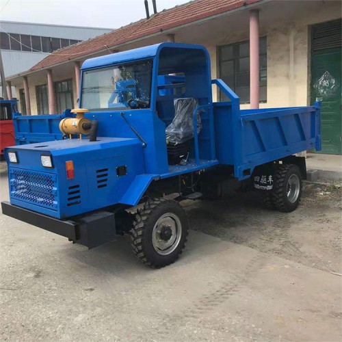 鑫明供应柴油单缸四驱车 矿用双液压顶自卸拖拉机 载重3T