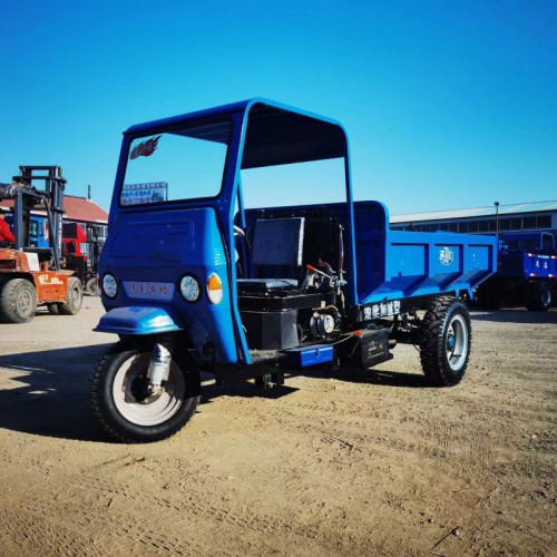 简易棚自卸三轮车 载重2吨自卸翻斗车 农用工程自卸车