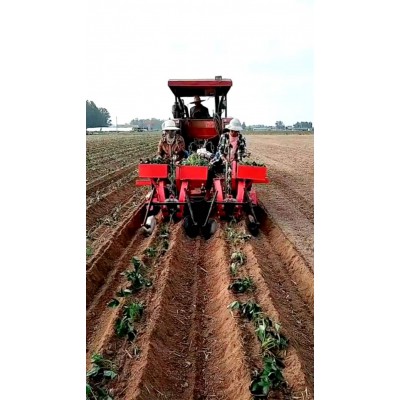 红薯苗移栽机 两行地瓜秧插苗机 斜栽平栽多功能起垄施肥栽苗机