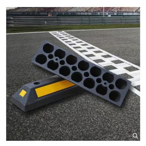 橡胶实心车轮定位器 停车场橡塑车轮挡车器