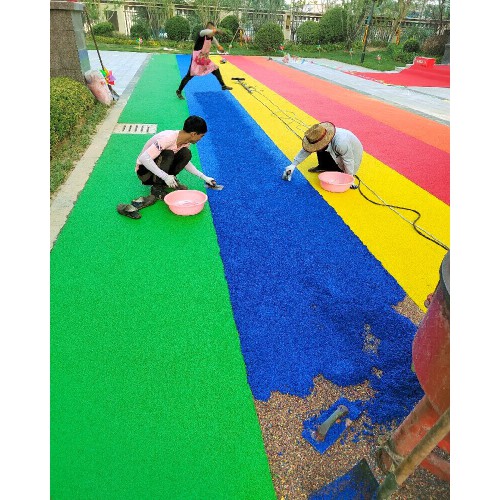 小区公园篮球场塑胶场地 EPDM健身步道、跑道材料施工一体化