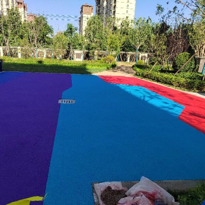 篮球场塑胶场地 小区EPDM健身步道、跑道材料施工一体化