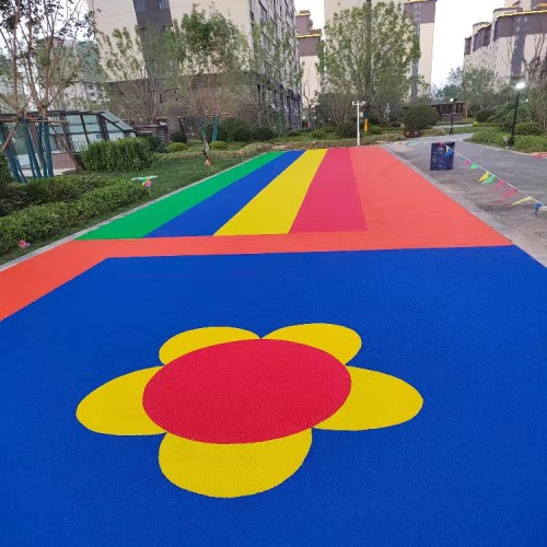 小区塑胶材料 塑胶跑道场地 EPDM造型