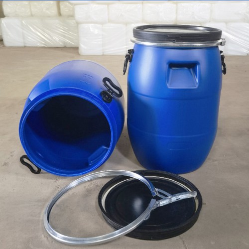 60升密封塑料桶60公斤卡箍桶法兰桶60L耐酸碱化工桶
