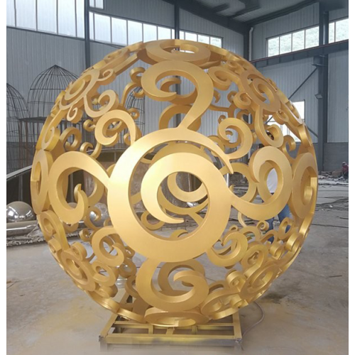 不锈钢镂空球雕塑