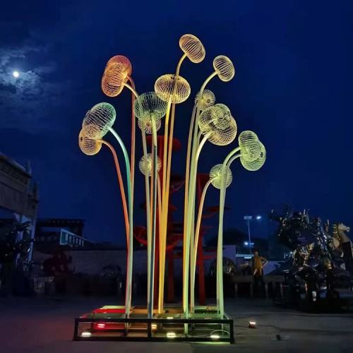 不锈钢蒲公英雕塑