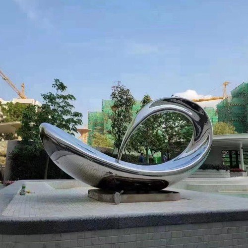 不锈钢广场水景雕塑