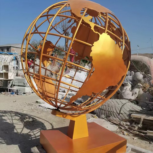 不锈钢地球仪雕塑