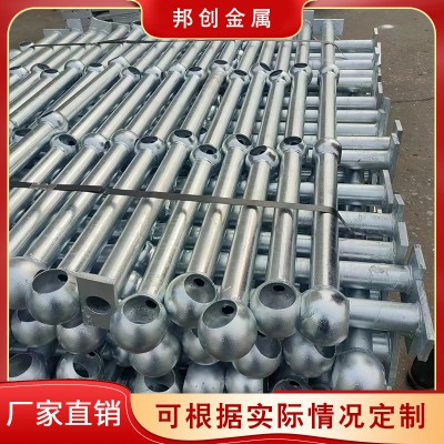 热浸锌球接立柱 热浸锌球接栏杆 电厂球接栏杆