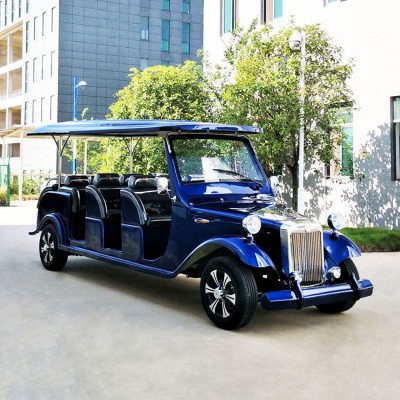 12座深海蓝电动老爷车景区观光游览车楼盘看房贵宾豪华接待车