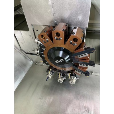 数控车铣复合机厂家 立冈双主轴 单刀塔QT55LSM