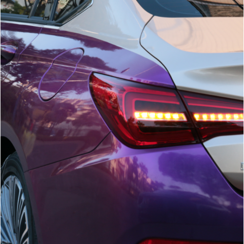 改色膜 超亮金属葡萄紫红旗H5