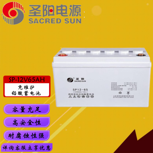 圣阳12V65AH铅酸蓄电池 ups电源专用蓄电池