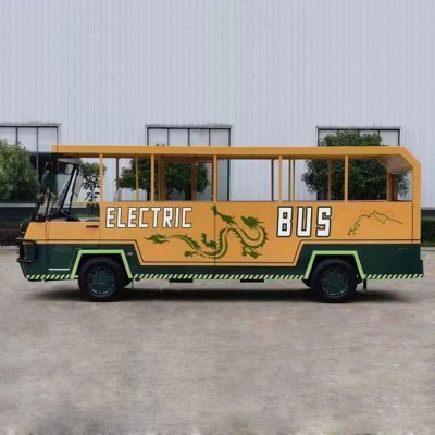 23座电动改装中班车图片电动旅游中班车景区园林别墅接待车