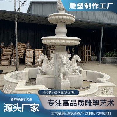 石雕喷泉 石雕人物