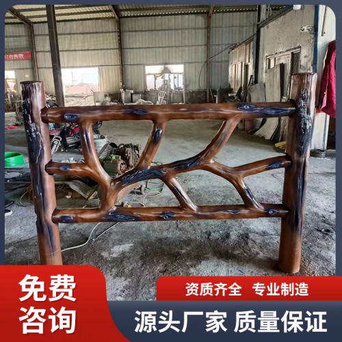 仿藤 混凝土仿木栏杆  河道仿木护栏