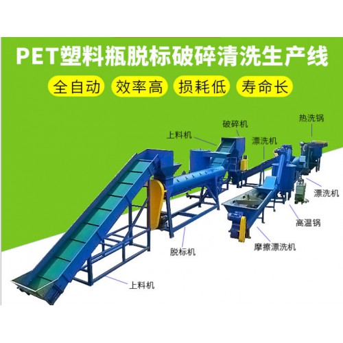 矿泉水瓶破碎清洗设备生产线