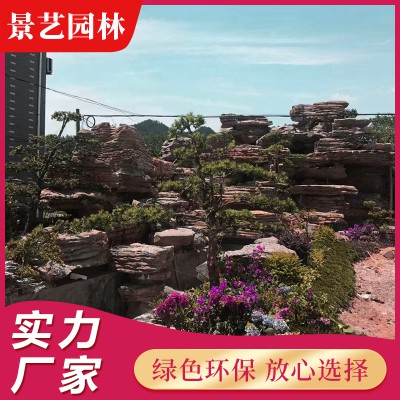 室内假山鱼池  随时参观工厂 量身定制