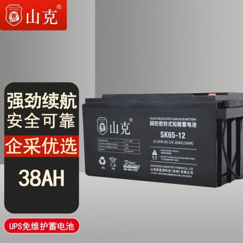 深圳山克铅酸蓄电池  山克12V65AH蓄电池价格