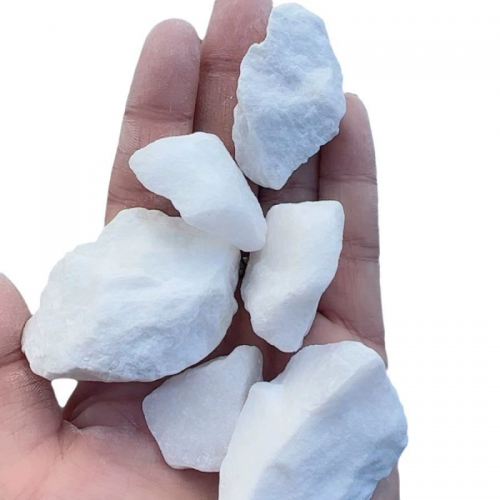 白色砾石 纯白色石子 雪花白砾石